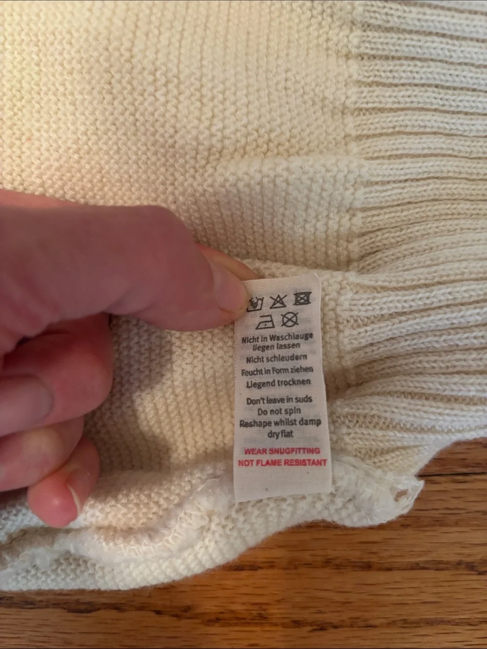 Disana virgin Wool Pull-On Cover Natural 3-4 years - Picture 3 of 4
